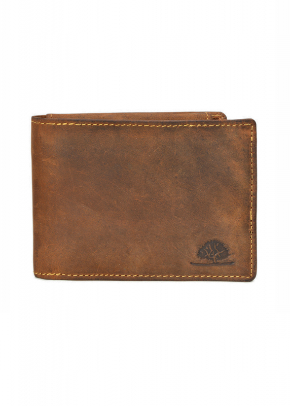 Vintage RFID Scheintasche 2tlg. brown Leder